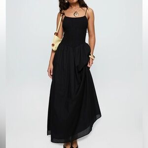 Princess Polly Elegant Black Maxi Dress